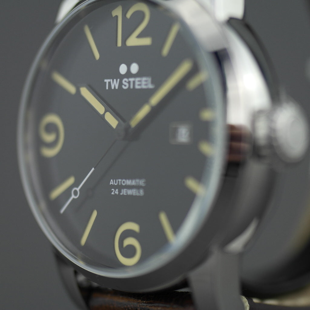 TW Steel Automatic Casual Men's wrist watch with brown leather strap