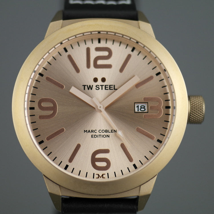 Reloj de pulsera en tono dorado con correa TW Steel Marc Coblen Edition