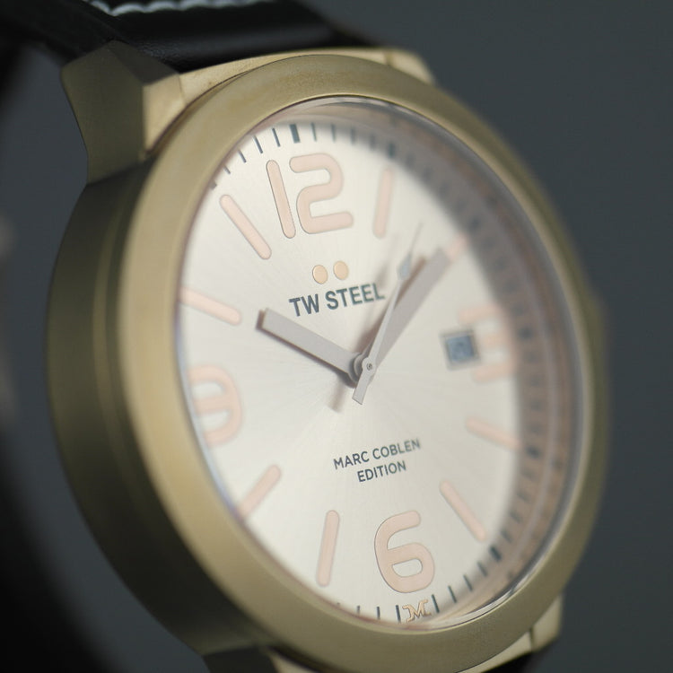 TW Steel Marc Coblen Edition goldfarbene Armbanduhr mit Armband