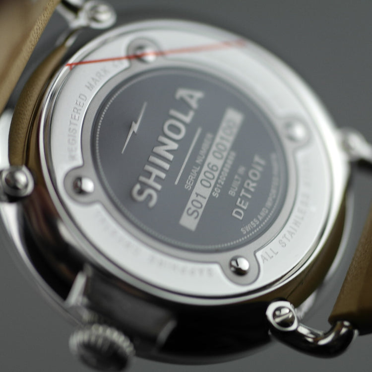 Shinola The Runwell Armbanduhr mit Kupferzifferblatt und Anilin-Latigo-Lederarmband 