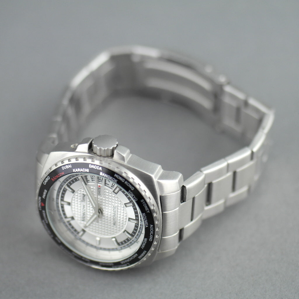 Moscow Time a world timer Gent's Automatic wrist watch with bracelet