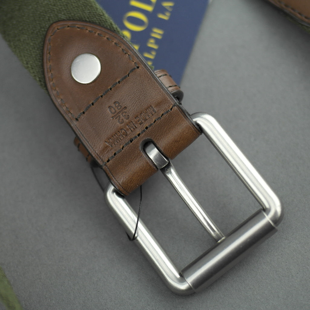 Polo Ralph Lauren Men's Webbed Roller Buckle Belt