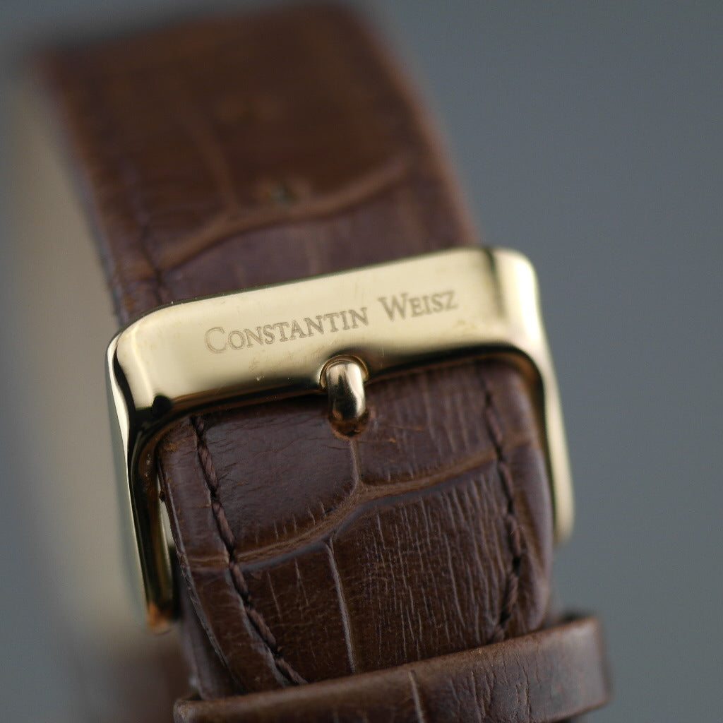 Constantin Weisz Open Heart Automatik-Armbanduhr mit goldfarbenem Bronze-Zifferblatt 