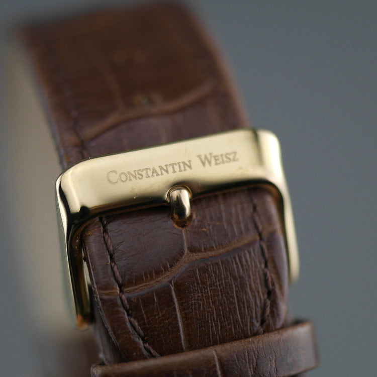 Constantin Weisz Open heart automatic wrist watch gold tone bronze dial