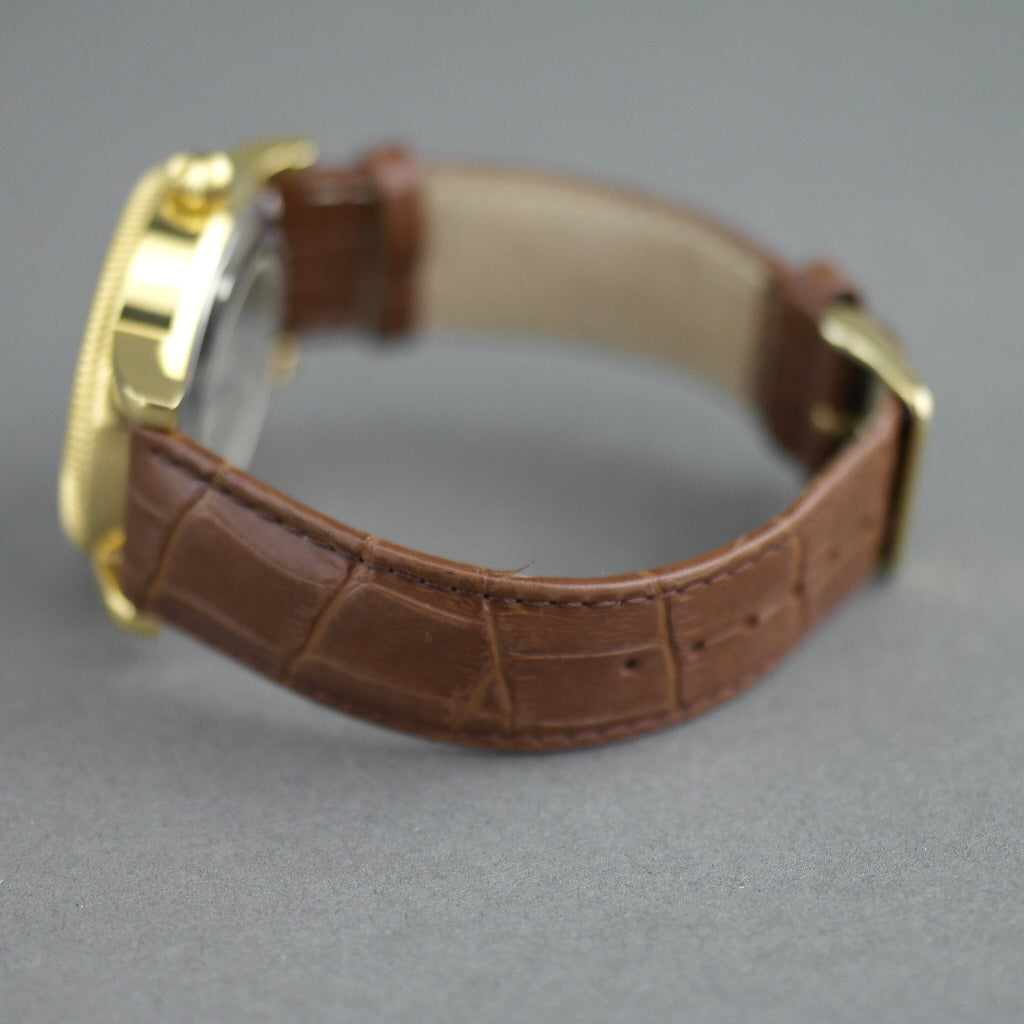 Constantin Weisz Open heart automatic wrist watch gold tone silver dial