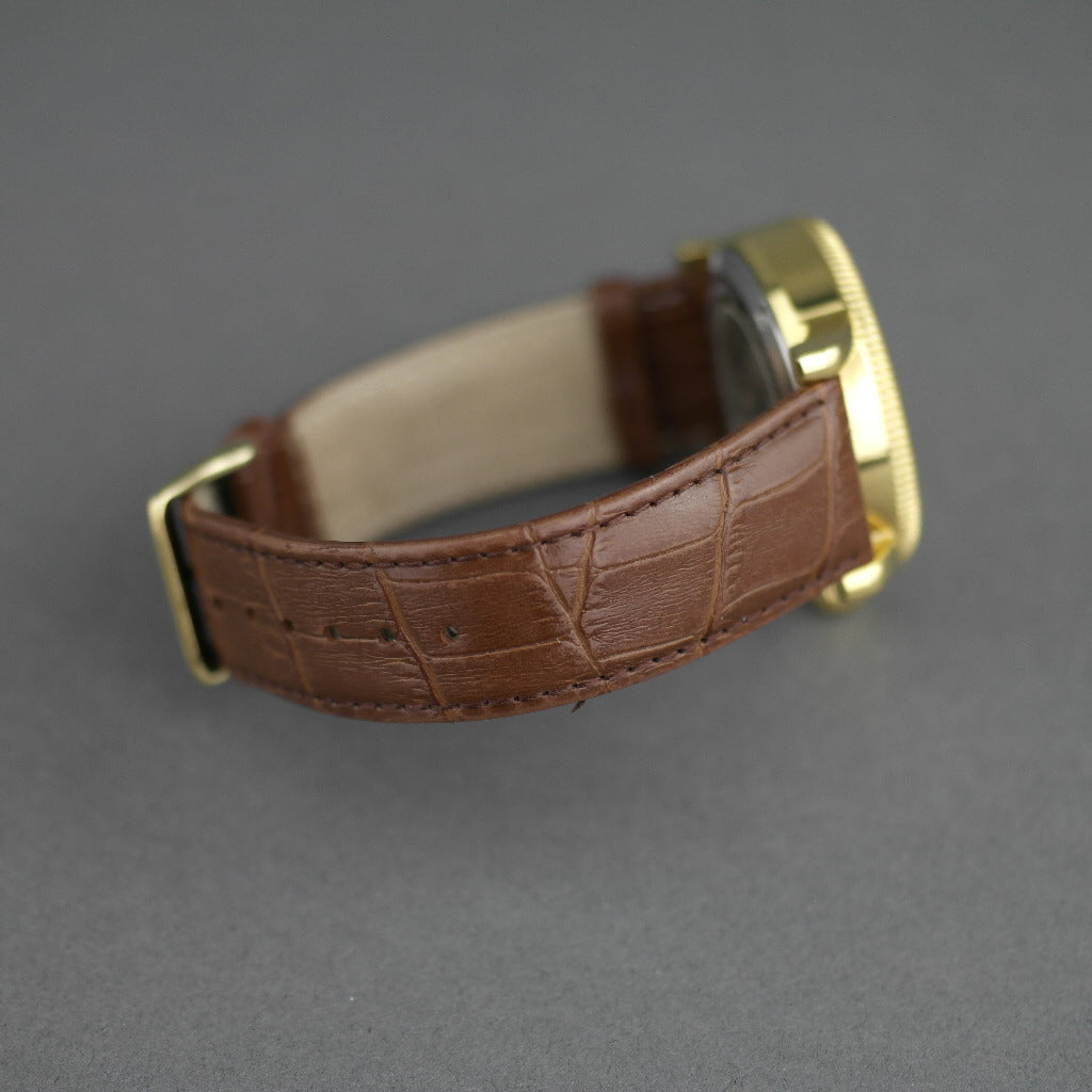 Constantin Weisz Open heart automatic wrist watch gold tone silver dial