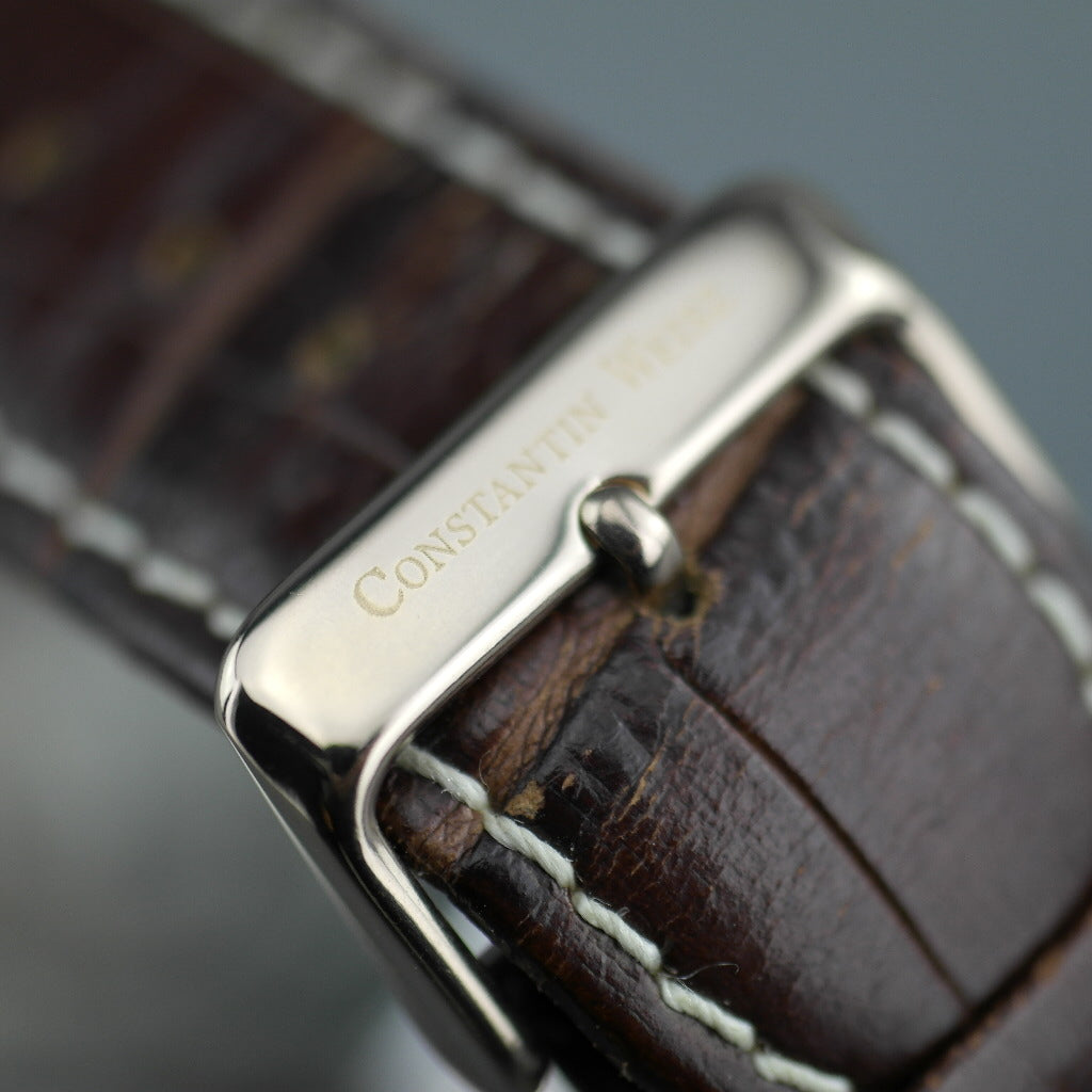 Constantin Weisz Automatik-Armbanduhr mit offenem Herzen und Lederarmband