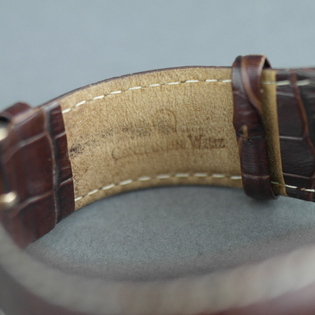 Constantin Weisz Automatik-Armbanduhr mit offenem Herzen und Lederarmband