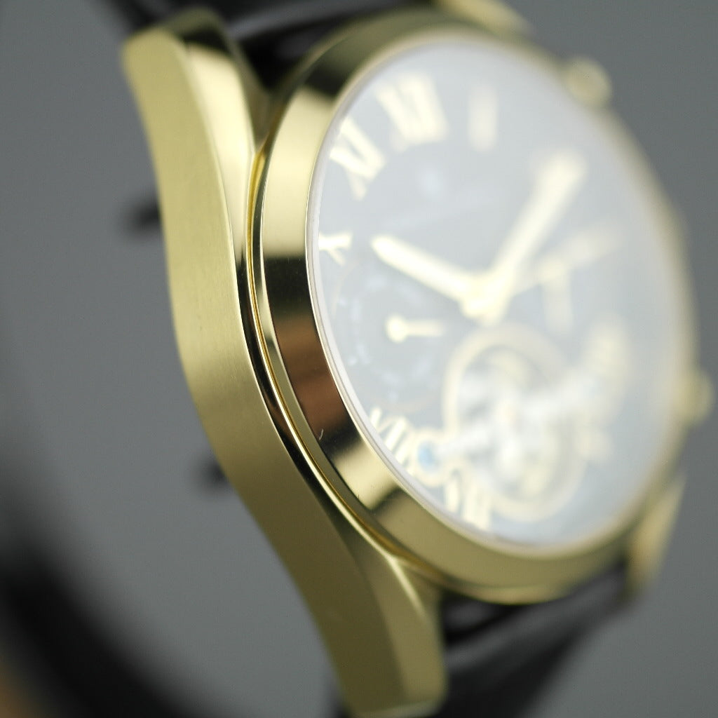Constantin Weisz klassische Automatik-Armbanduhr mit offenem Herzen und Lederarmband