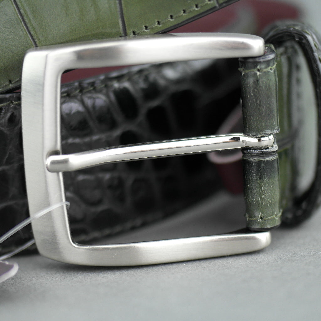 Elliot Rhodes Gents Casual full grain leather belt a Mock Caiman effect