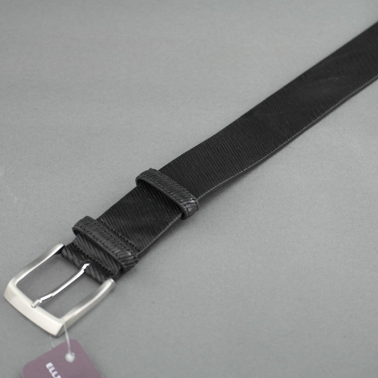 Elliot Rhodes Gents Casual black laser cut full grain leather belt