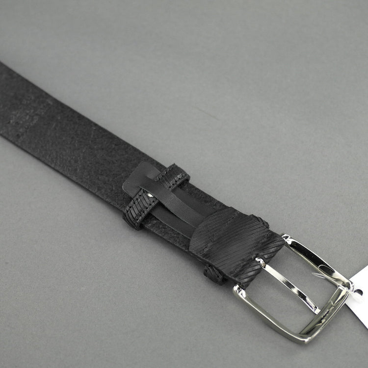 Elliot Rhodes Gents Casual black laser cut full grain leather belt