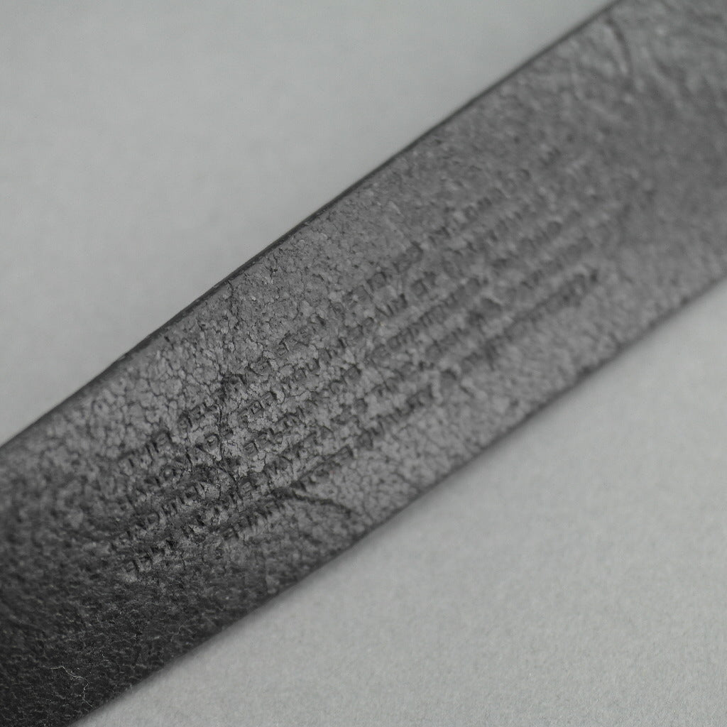 Elliot Rhodes Gents Lässiger schwarzer, lasergeschnittener Vollnarbenledergürtel