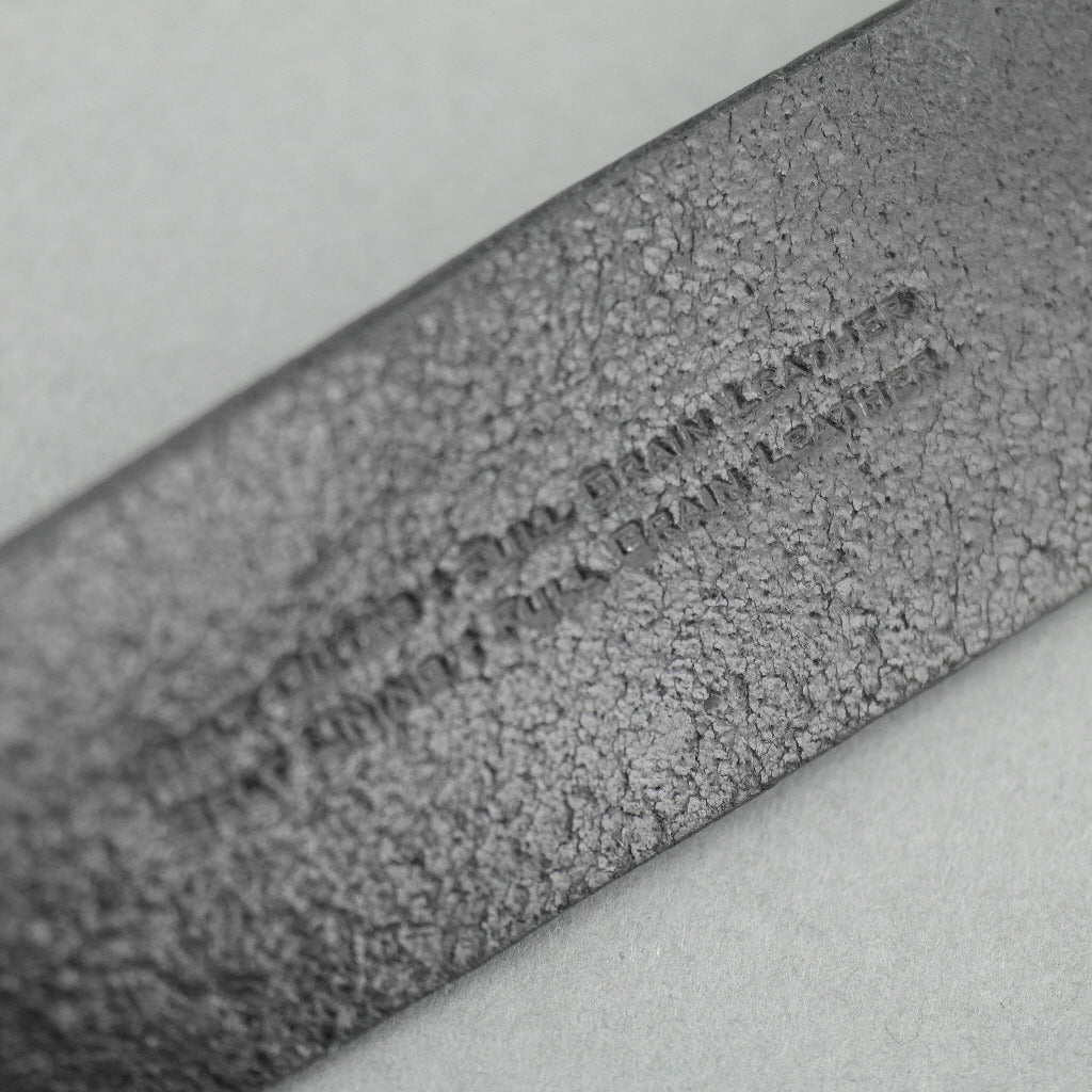 Elliot Rhodes Gents Lässiger schwarzer, lasergeschnittener Vollnarbenledergürtel