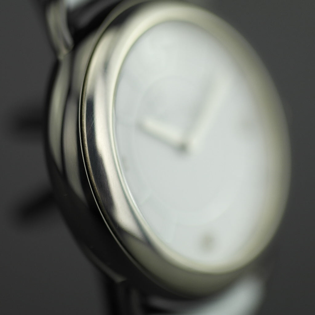 Pomellato 67 Reloj de pulsera para mujer de edición limitada con diamantes, correa de piel blanca 