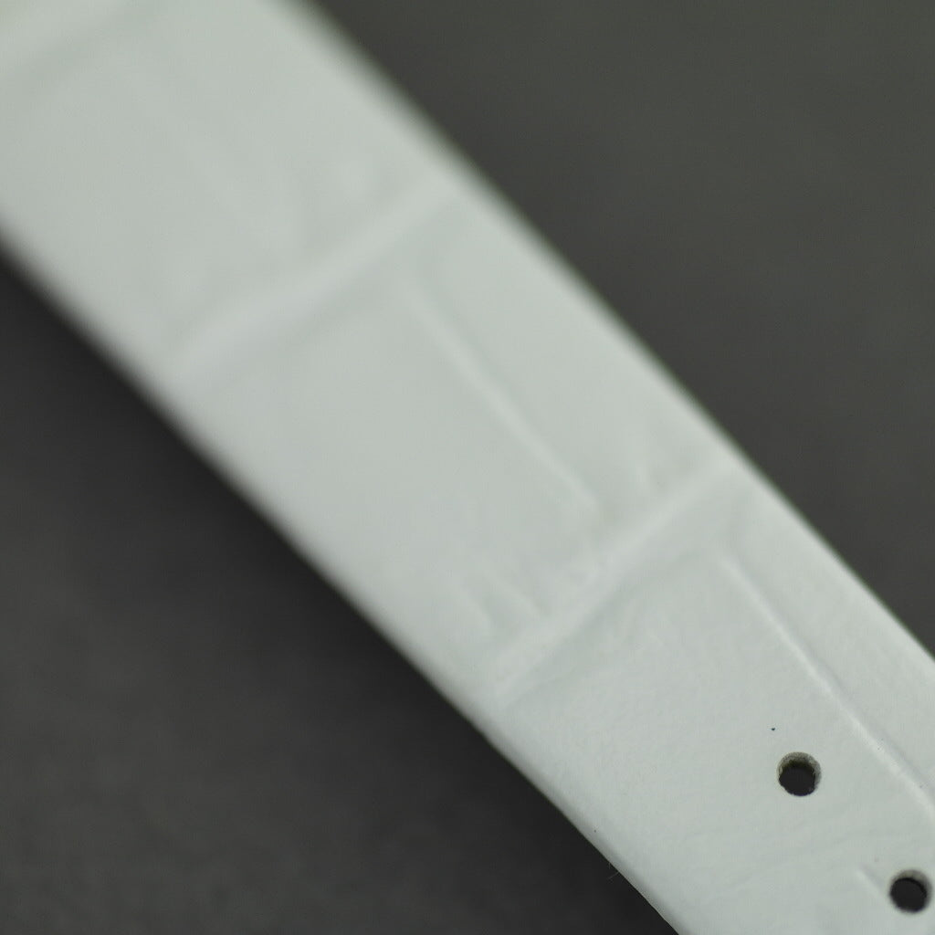 Pomellato 67 Reloj de pulsera para mujer de edición limitada con diamantes, correa de piel blanca 