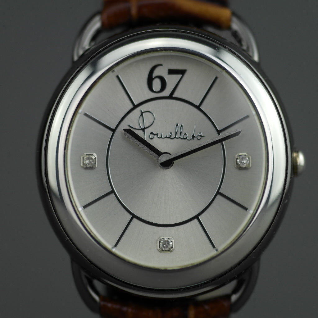 Pomellato 67 Limited Edition Ladies wristwatch with Diamonds with brown strap
