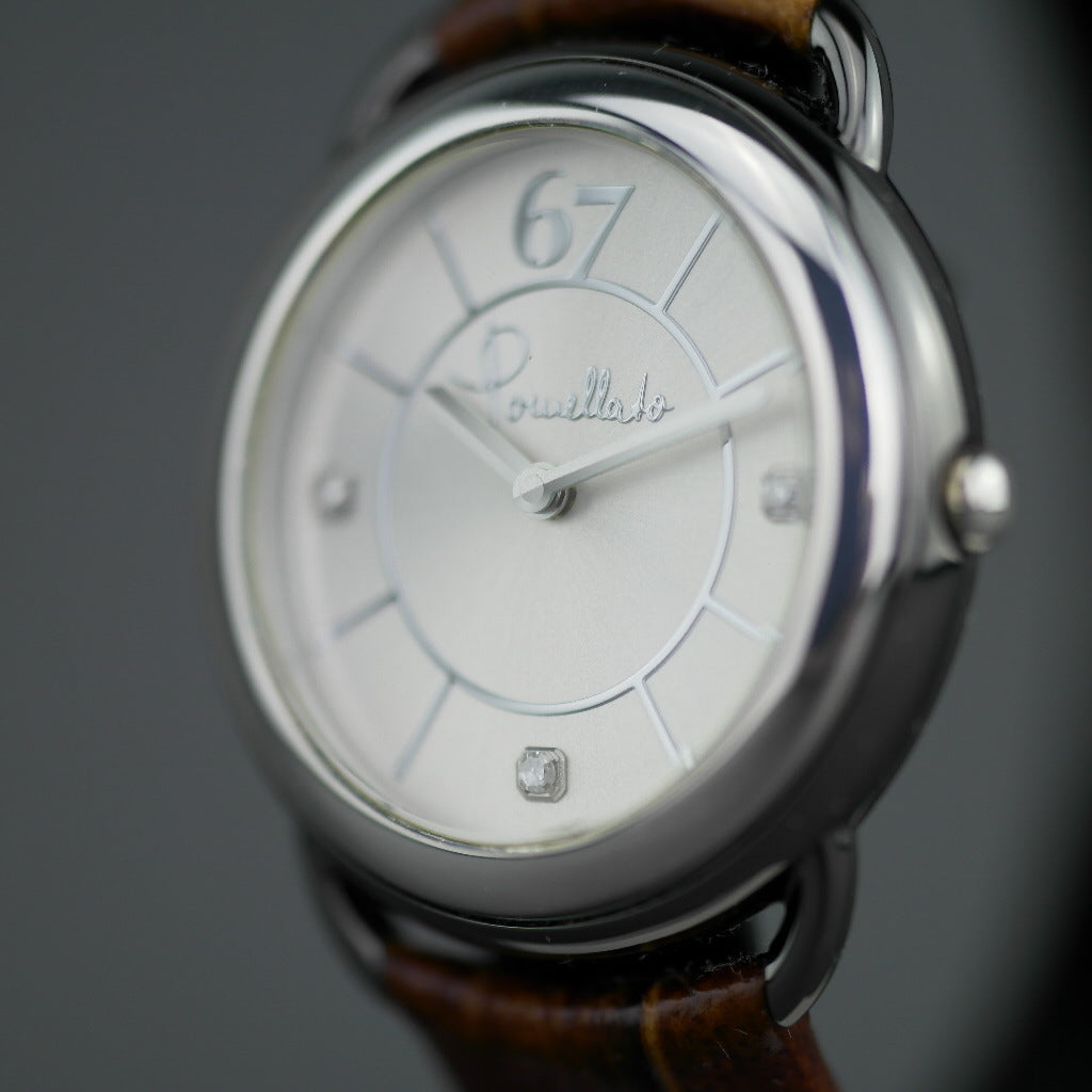 Pomellato 67 Limited Edition Ladies wristwatch with Diamonds with brown strap