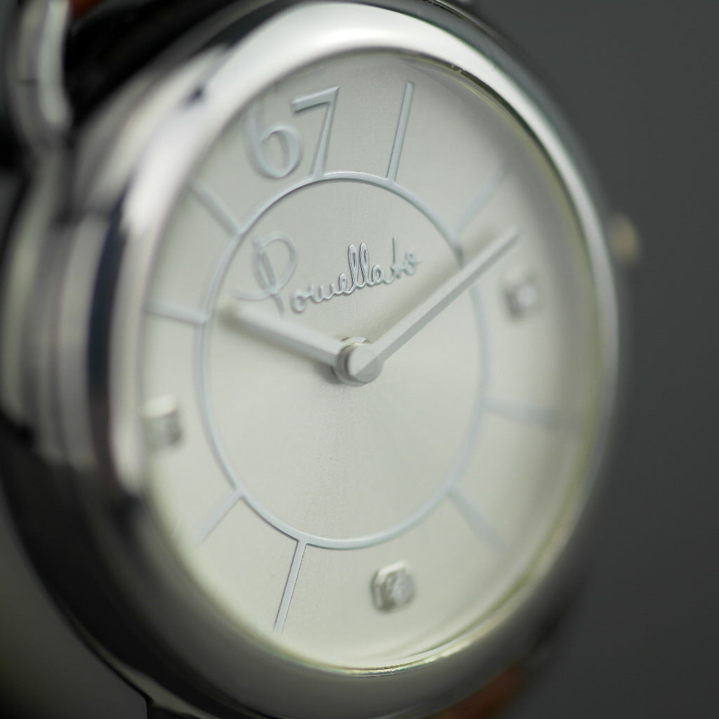 Pomellato 67 Limited Edition Ladies wristwatch with Diamonds with brown strap