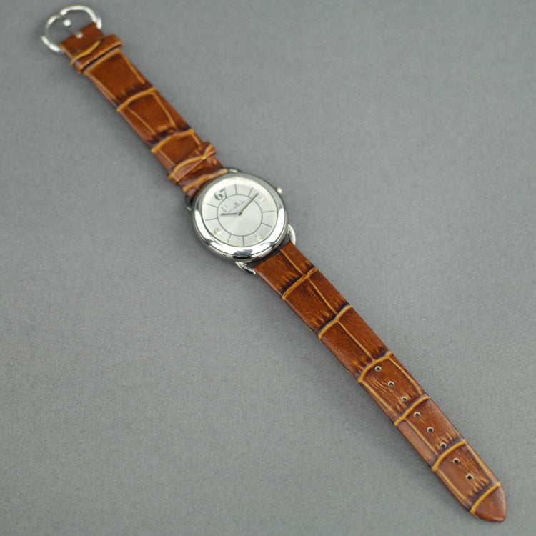 Pomellato 67 Limited Edition Ladies wristwatch with Diamonds with brown strap