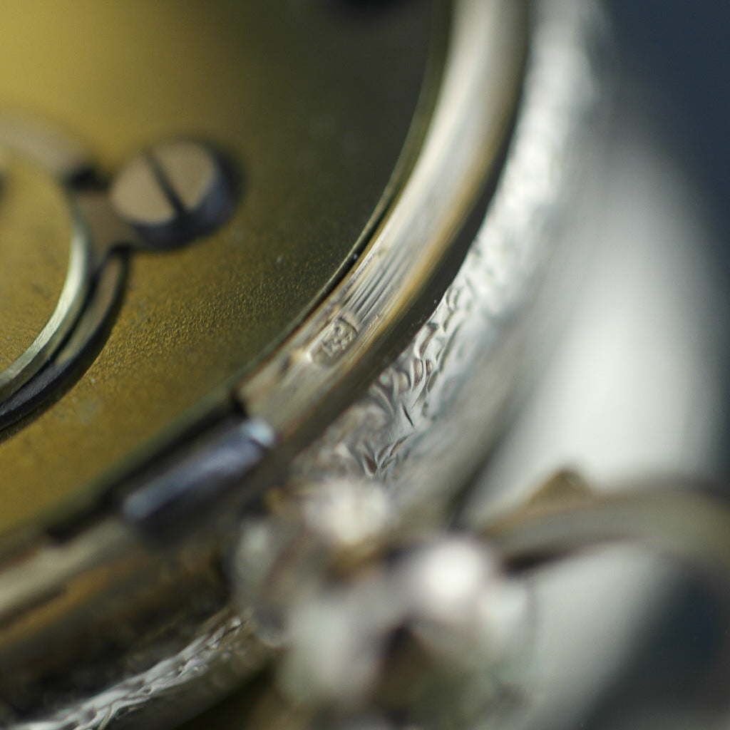 Antique 14ct gold pocket watch with chain T-bar key Roman numerals, open face