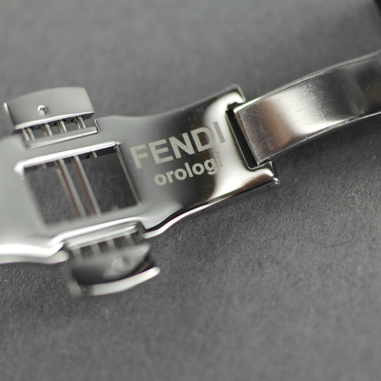 Fendi Orologi Quadro Black Ceramic and Diamonds Swiss wrist watch