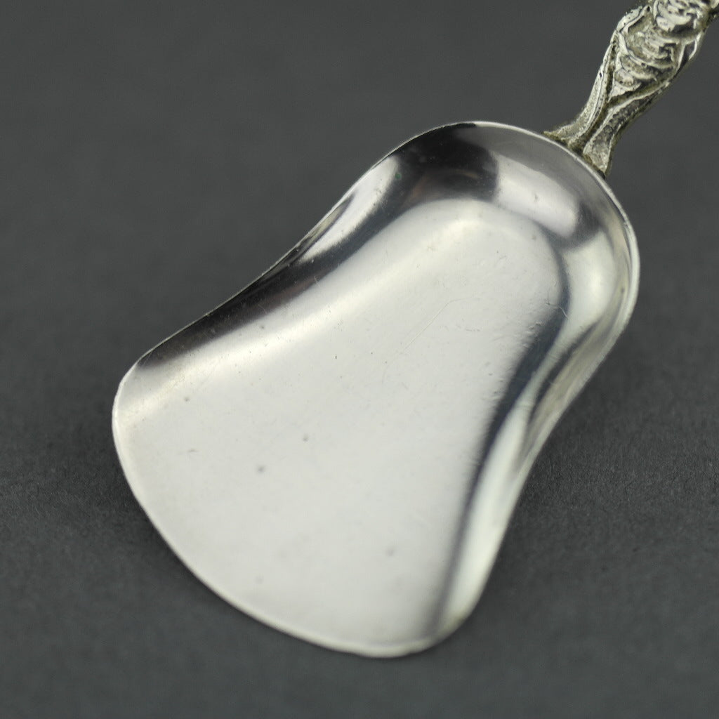 Antique silver plated spoon from Italy with Rome She-wolf on the top