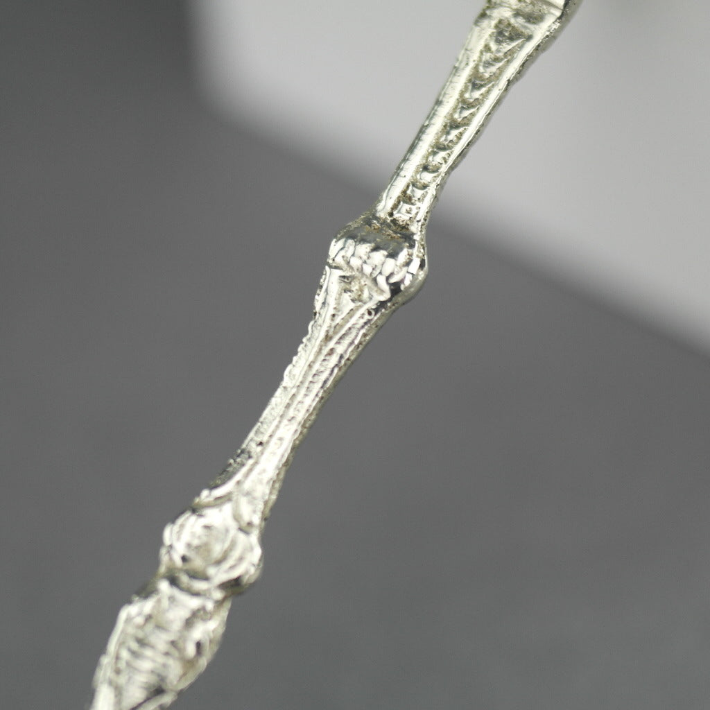 Antique silver plated spoon from Italy with Rome She-wolf on the top