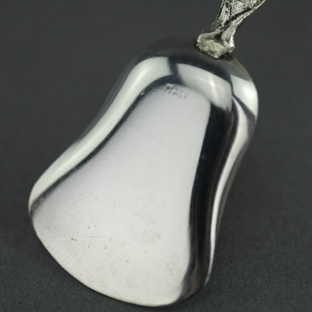 Antique silver plated spoon from Italy with Rome She-wolf on the top