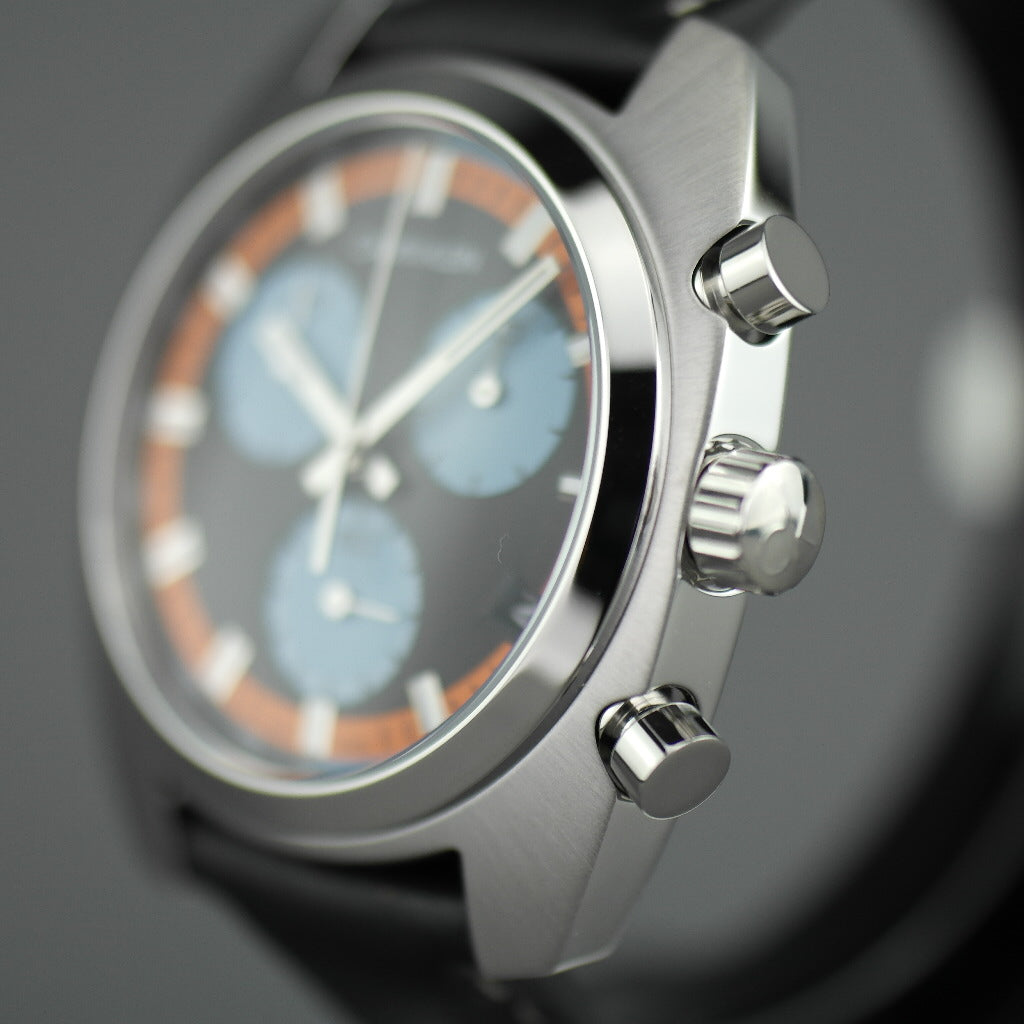 Calvin Klein Chronograph-Armbanduhr, hergestellt in der Schweiz, mit schwarzem Band