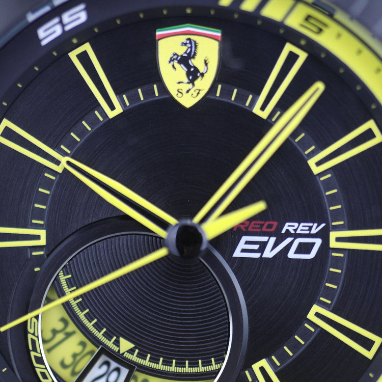 Ferrari Scuderia RedRev Evo Herrenuhr mit Silikonarmband