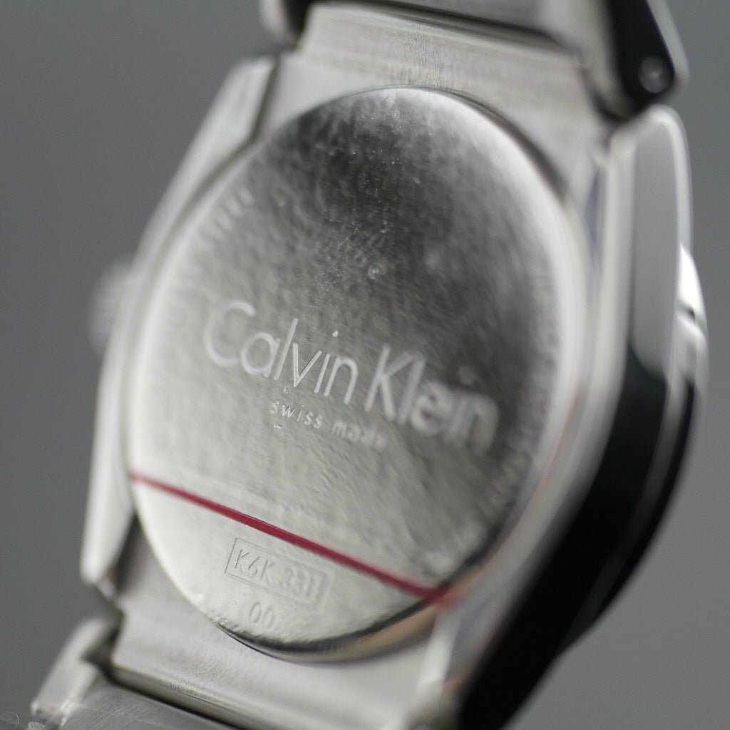 Calvin Klein Step Armbanduhr mit schwarzem Zifferblatt und Datum