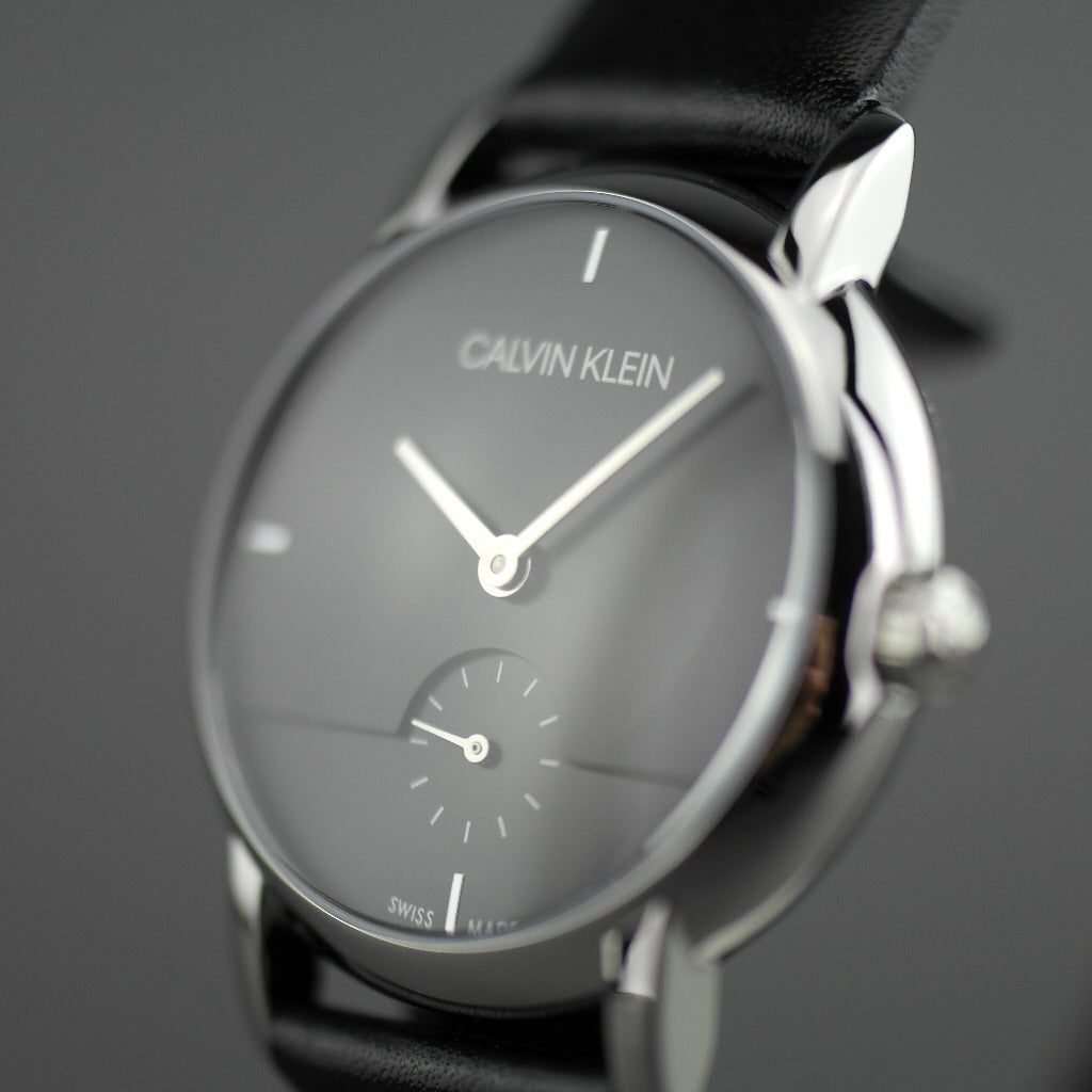 Calvin Klein Established Armbanduhr mit schwarzem Zifferblatt
