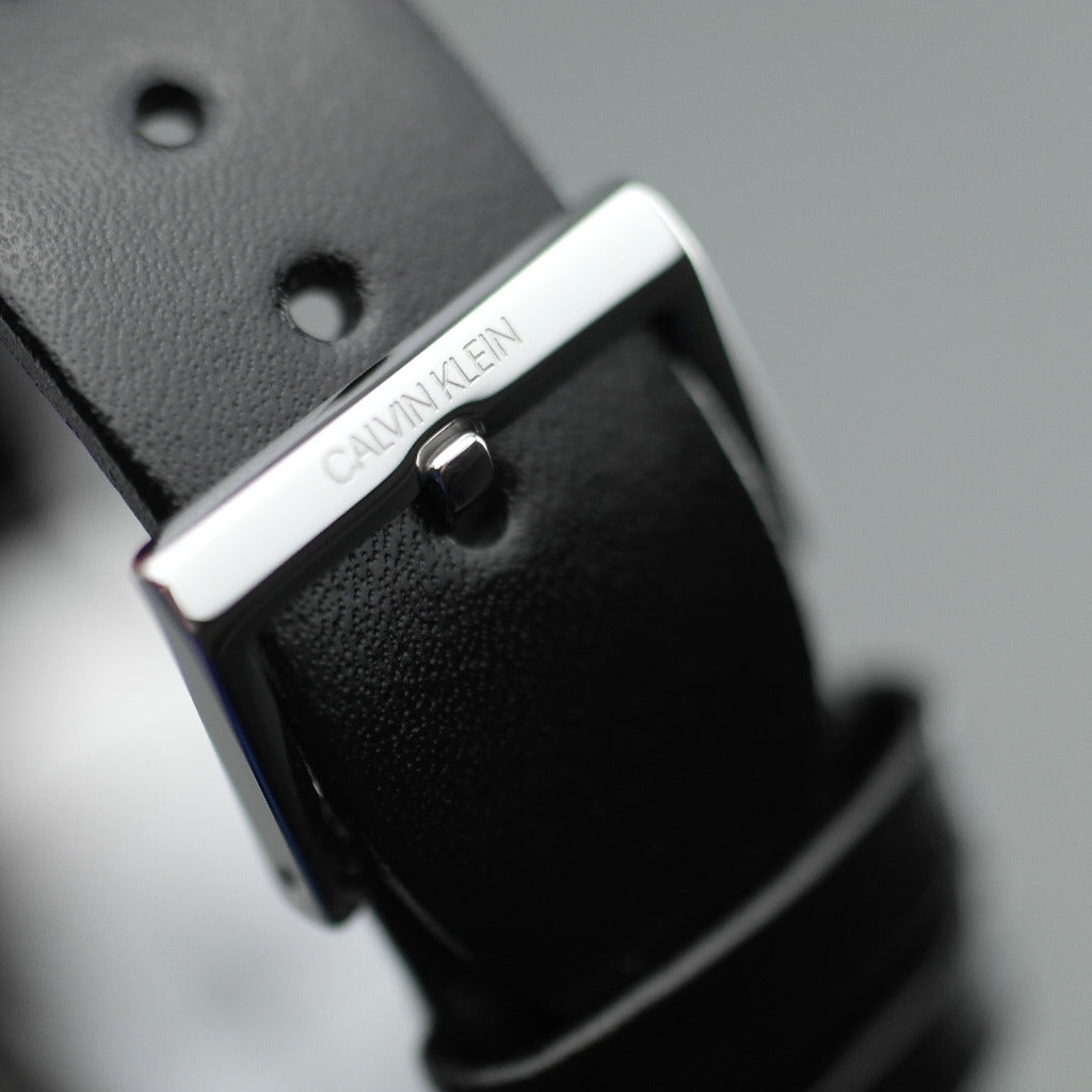 Calvin Klein Established Armbanduhr mit schwarzem Zifferblatt