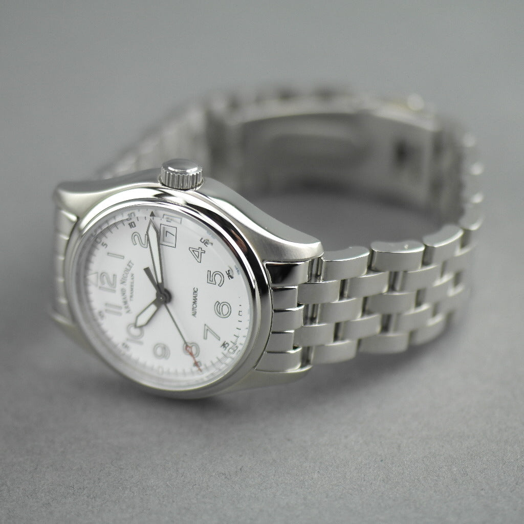 Armand Nicolet Automatische Schweizer Armbanduhr mit Edelstahlarmband