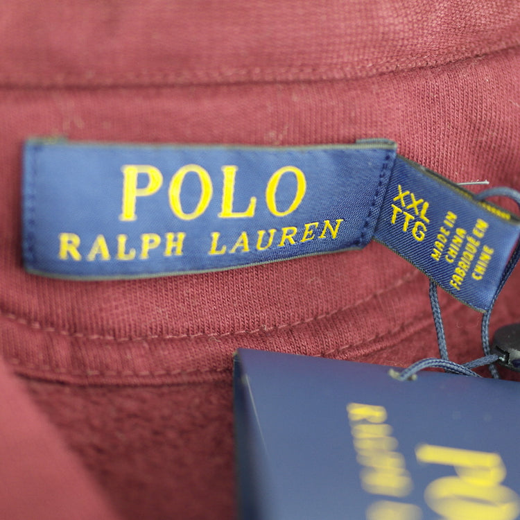 Polo Ralph Lauren Baumwollmischung-Fleece-Cardigan Burgund