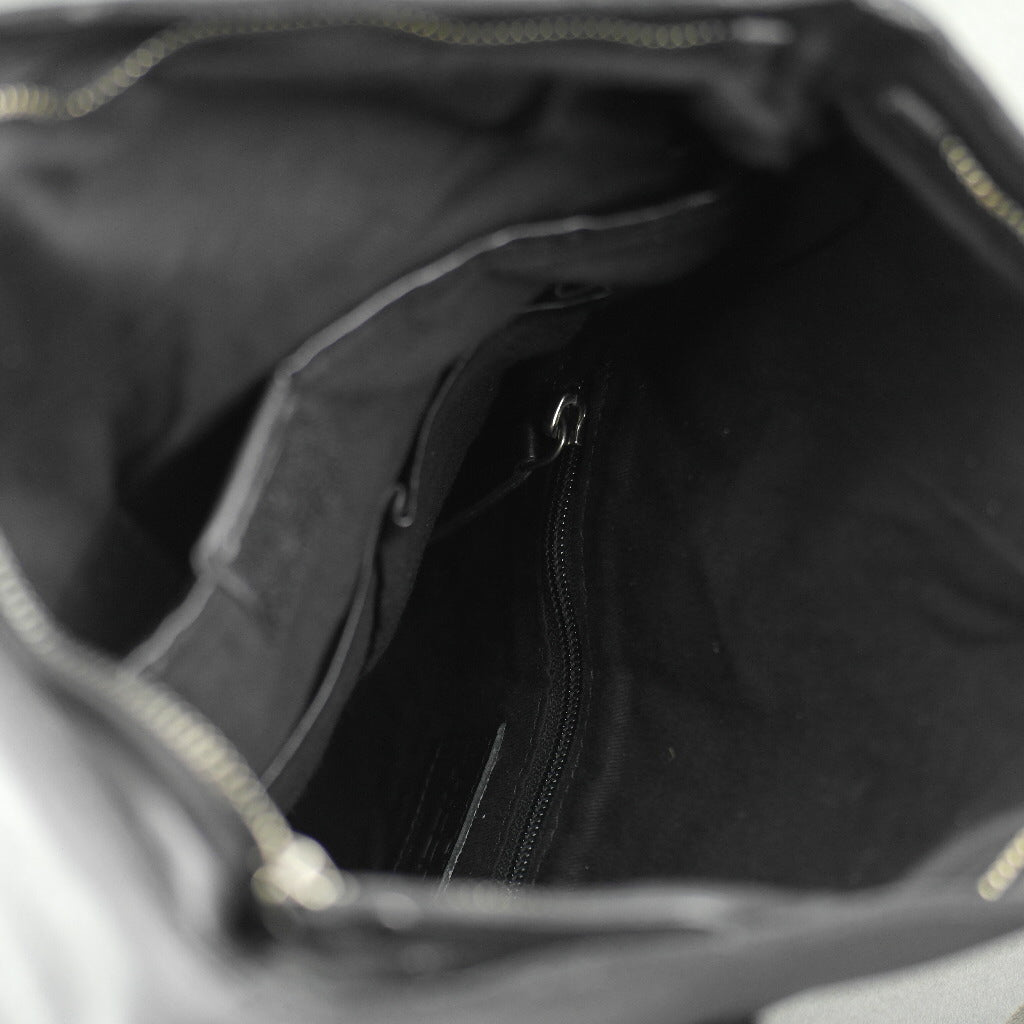 Vilenca Holland Business-Rucksack aus schwarzem Echtleder