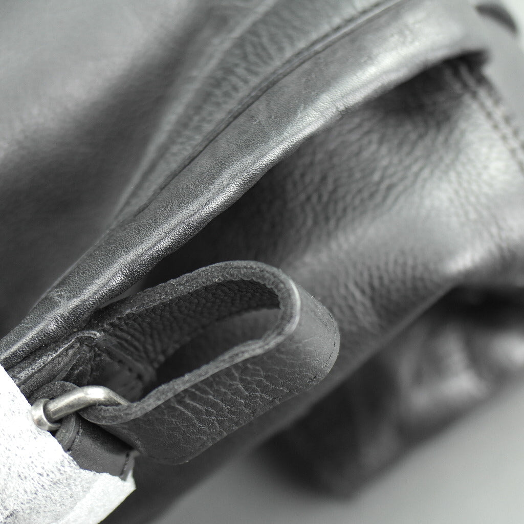 Vilenca Holland Business-Rucksack aus schwarzem Echtleder