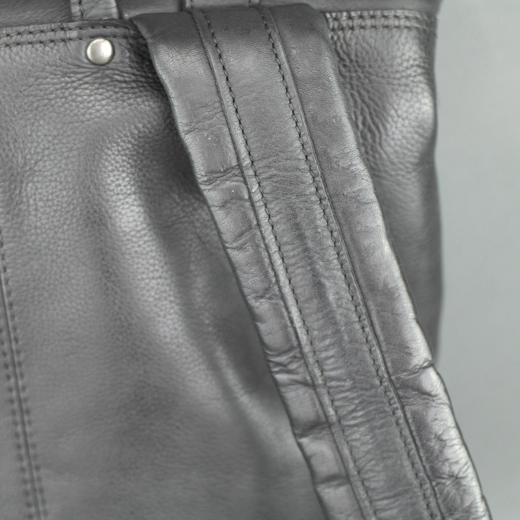 Vilenca Holland Business-Rucksack aus schwarzem Echtleder