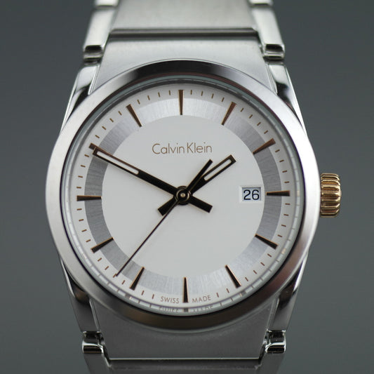 Calvin Klein Step wrist watch with silver dial and date