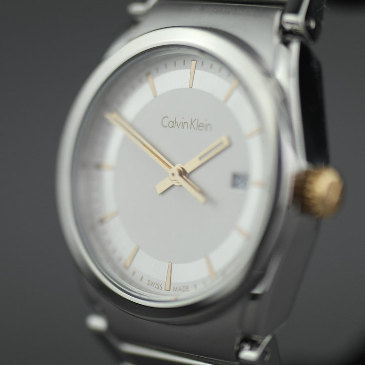Calvin Klein Step wrist watch with silver dial and date