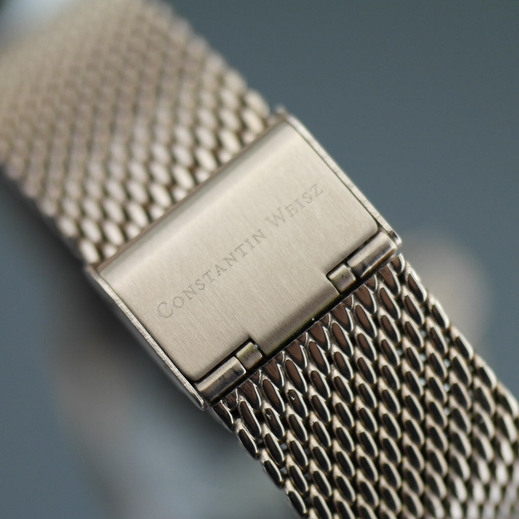 Constantin Weisz Automatic Double heart gold plated wrist watch with bracelet