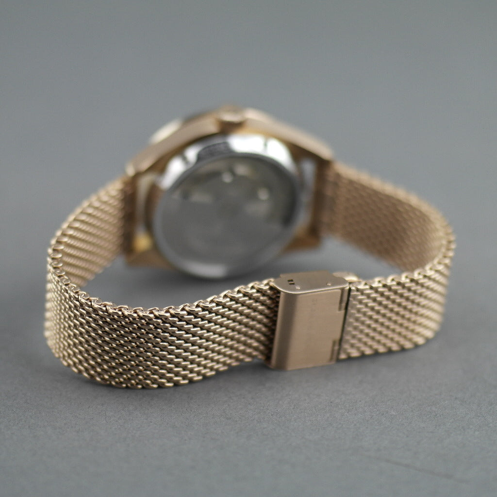 Constantin Weisz Automatic Double heart gold plated wrist watch with bracelet