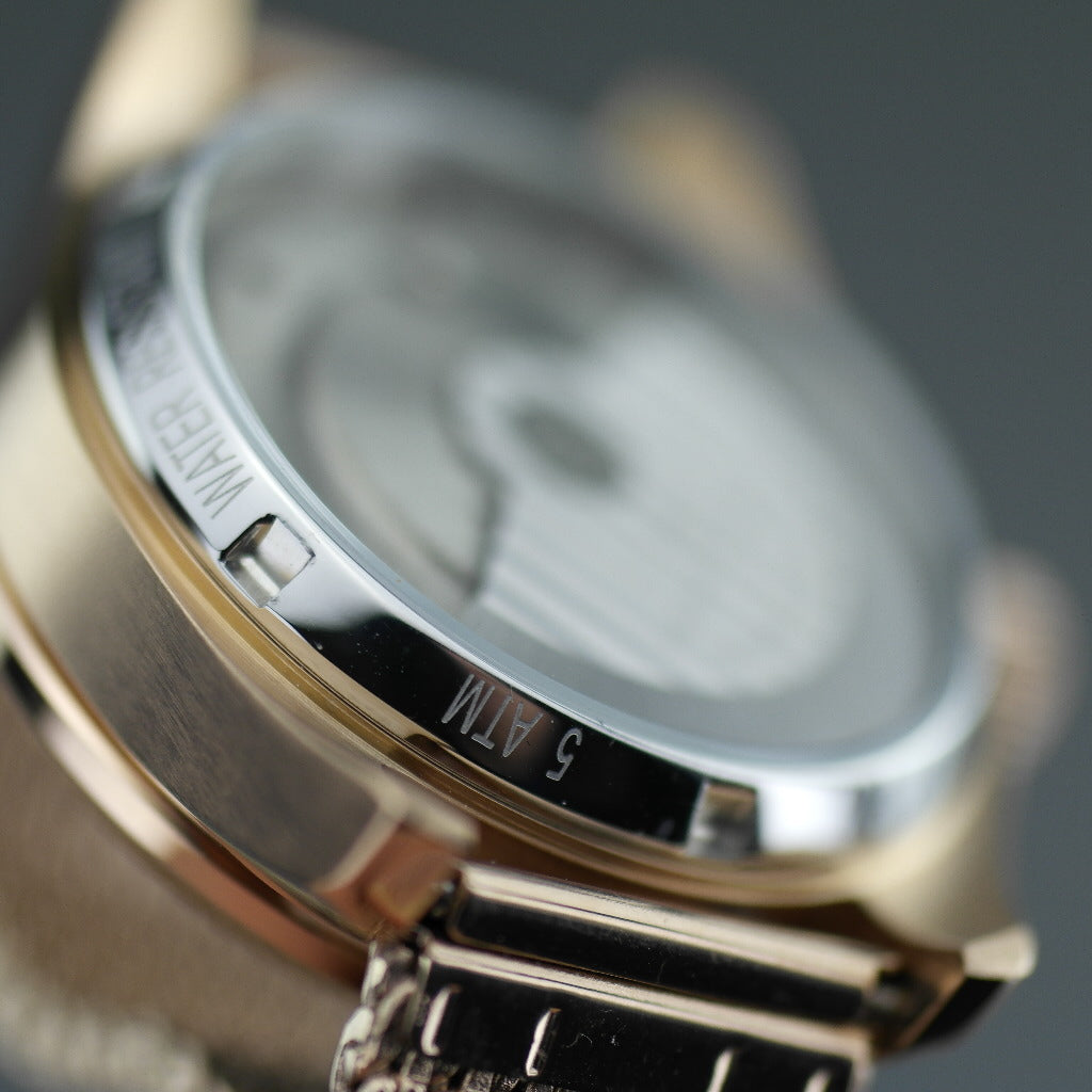 Constantin Weisz Automatic Double heart gold plated wrist watch with bracelet