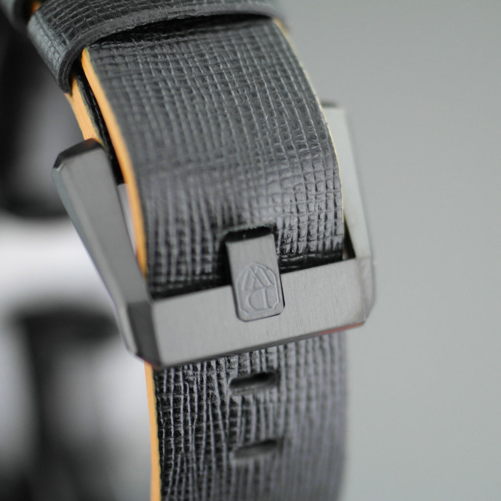 DWISS Limited Edition Swiss quartz black dial wristwatch with strap