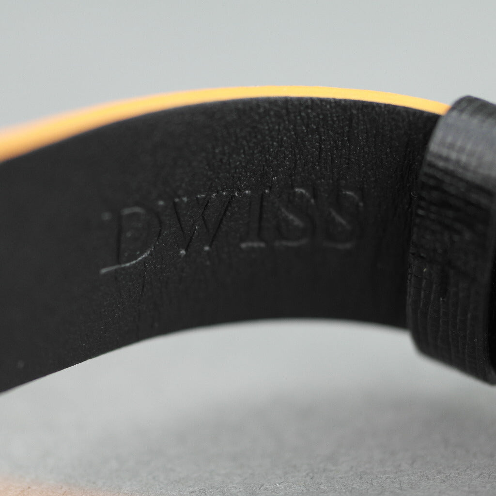 DWISS Limited Edition Swiss quartz black dial wristwatch with strap