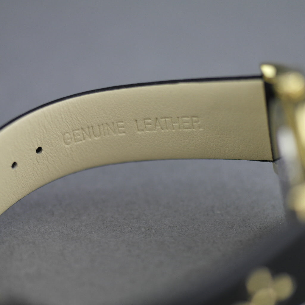 VERSACE Audrey vergoldete Quarz-Armbanduhr mit schwarzem Zifferblatt und Armband