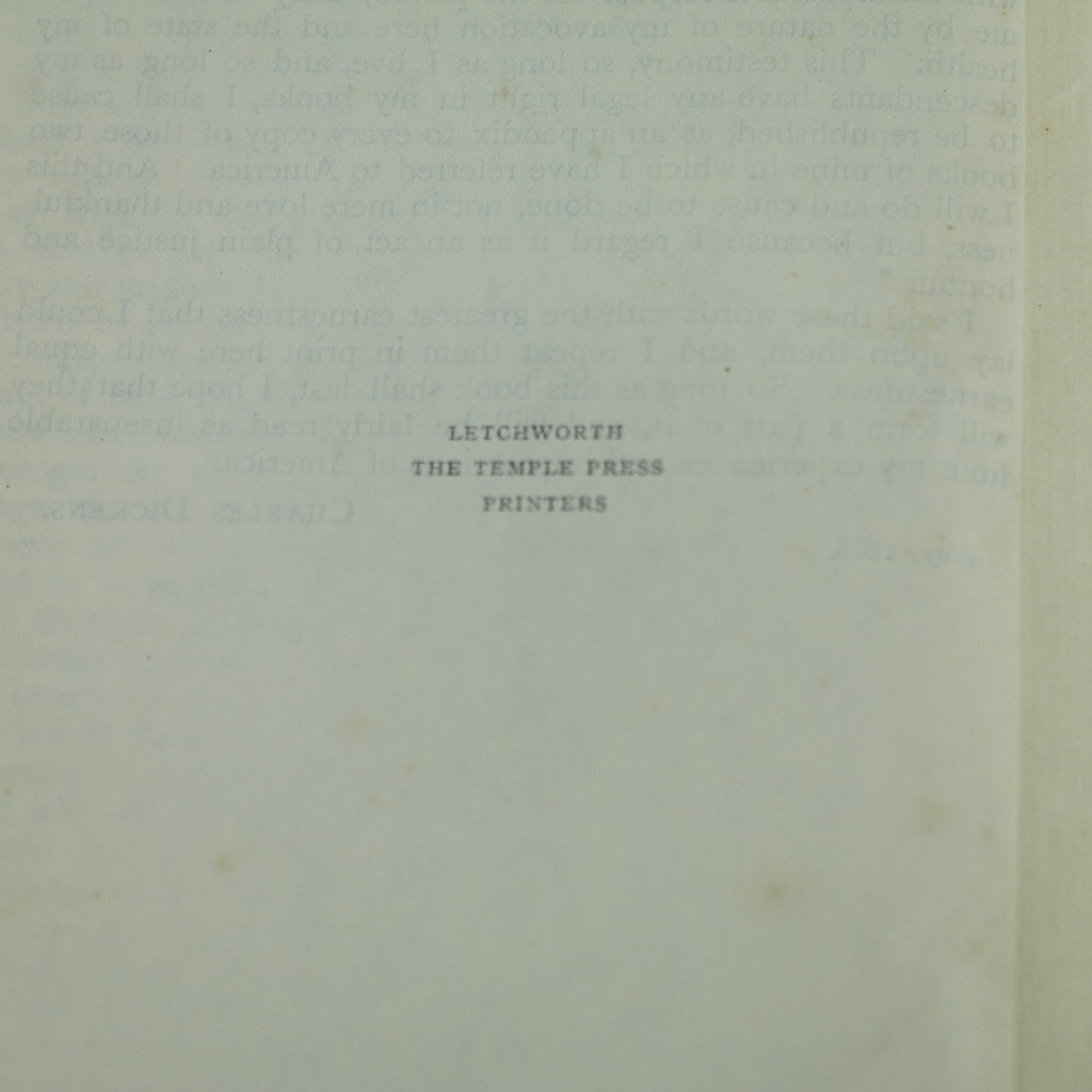 Primera edición del libro antiguo de 1907 de Charles Dickens "Martin Chuzzlewit" Londres