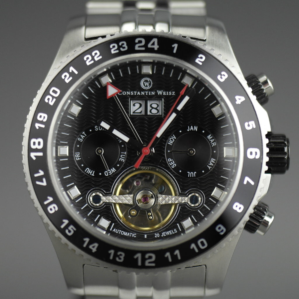 Constantin Weisz Classic Automatic open heart wrist watch with bracelet