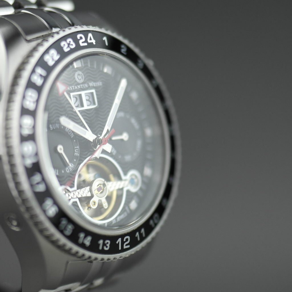 Constantin Weisz Classic Automatic open heart wrist watch with bracelet